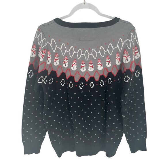 Tipsy Elves Sweater Womens Large Black Ugly Christmas Snowman Nordic Classic - Picture 3 of 16